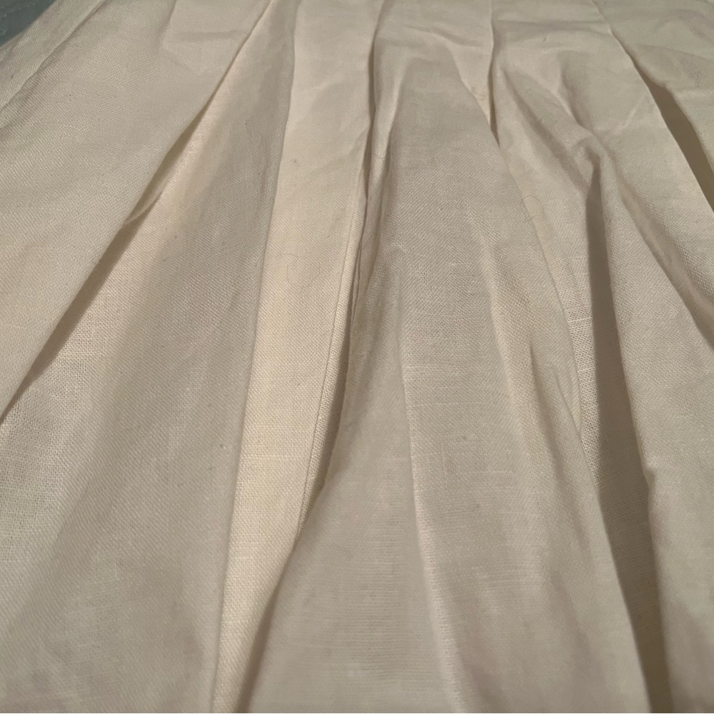 MABLE White Linen Blend Pleated Shorts Size S - Picture 4 of 10